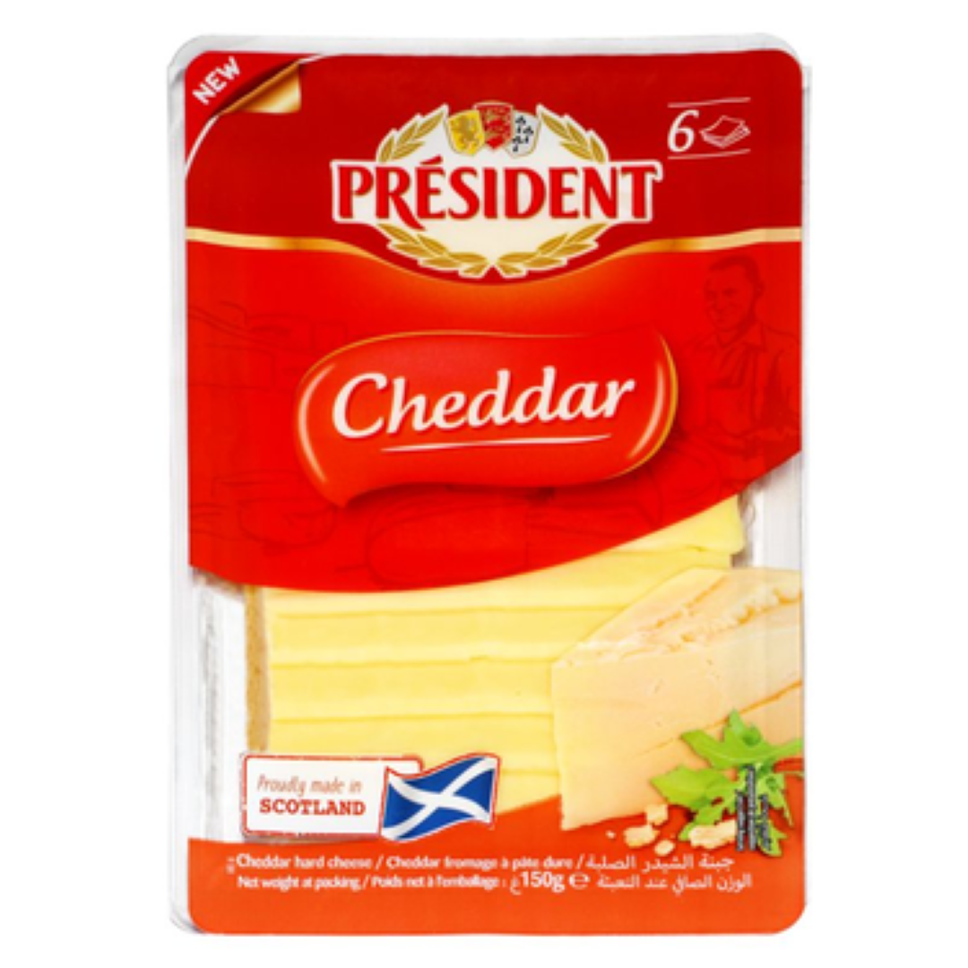 PRESIDENT SCOTTISH MILD WHITE CHEDDAR 150G